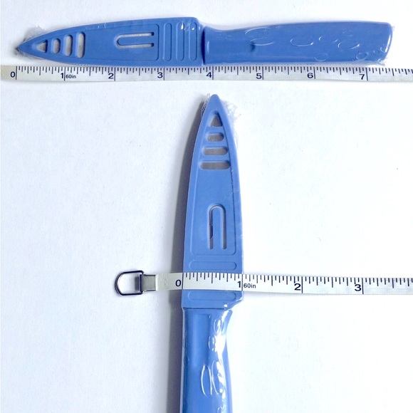 3/$15 NEW GIBSON 3.5" Paring Knife with Sheath Stainless Steel, 1 BLUE Knife - Picture 4 of 12